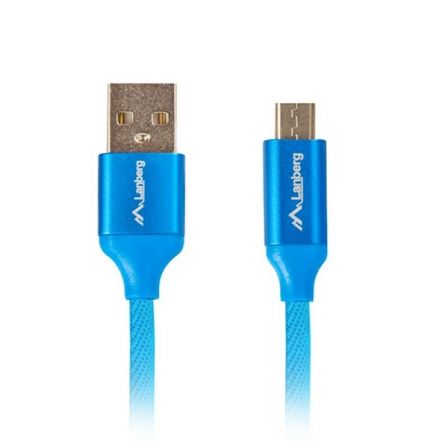 Lanberg Cable USB A a Micro USB 2.0 1m Azul CA-USBM-20CU-0010-BL